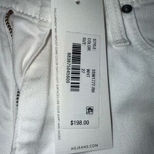 NWT NEVER WORN AG Adriano Goldschmied Women's Skinny Jeans in White